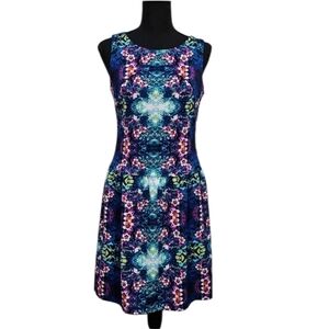 Cynthia Rowley Floral Narrow Waist Dress 97% Polyester 3% Spandex Size 6